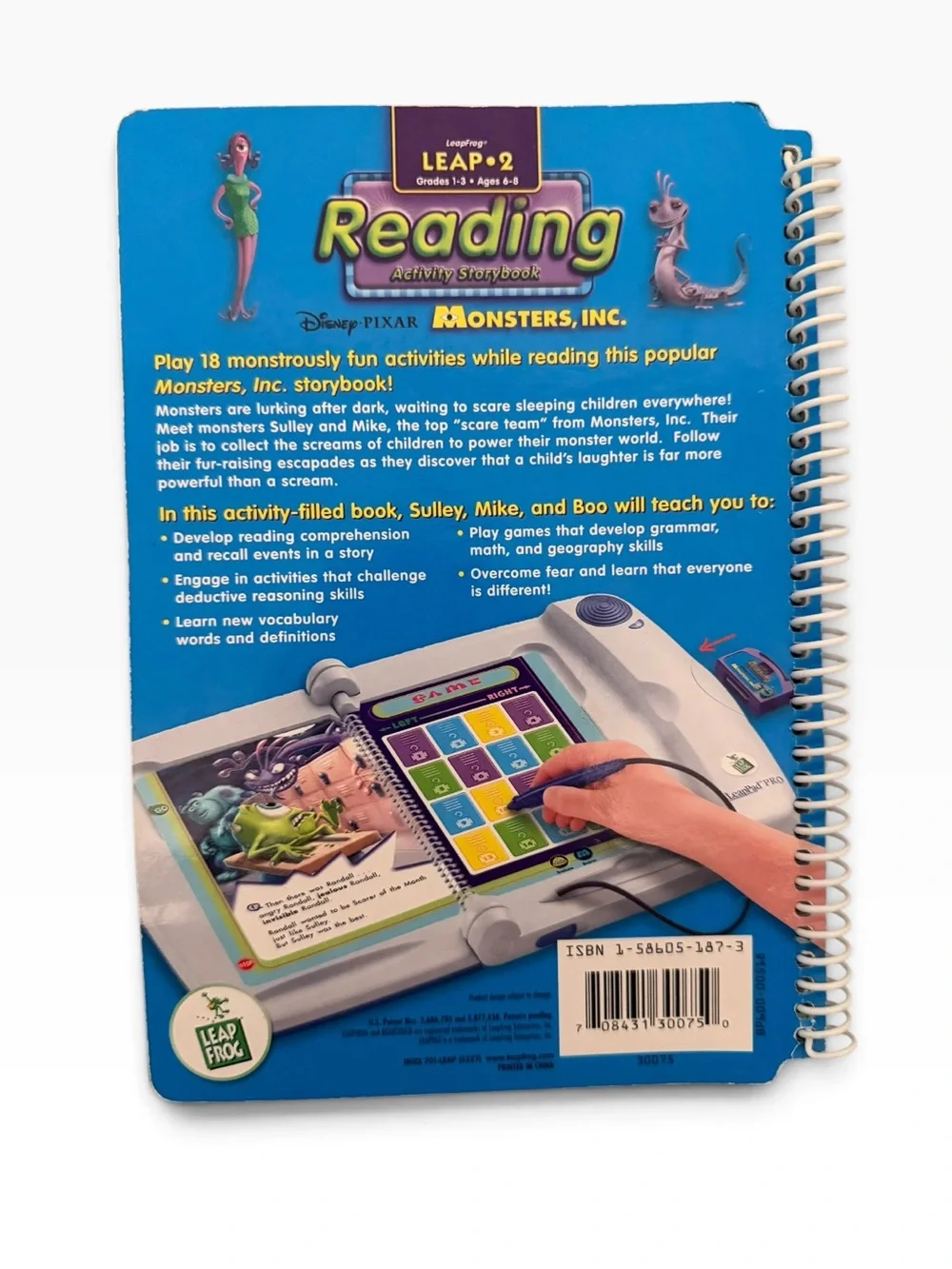 Disney Pixar's Monsters, Inc. Grades 1-3 LeapPad Book & Cartridge set